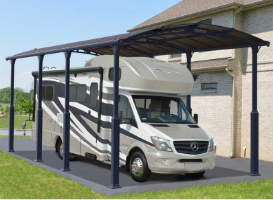 carport en alu avec poteaux réglables